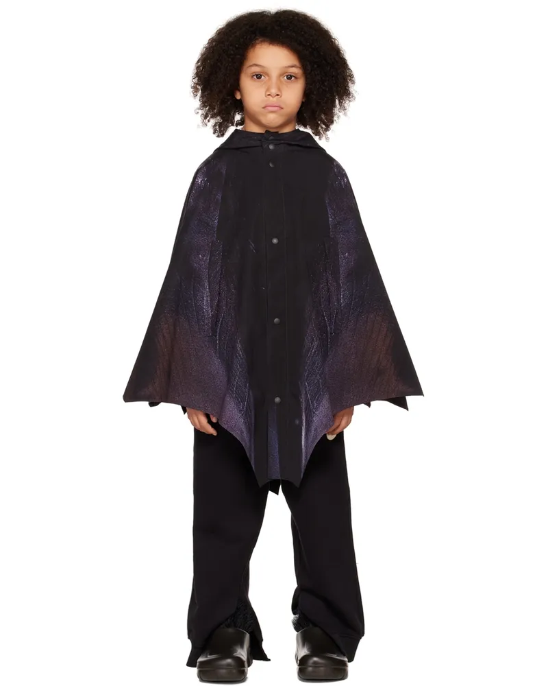 Doublet SSENSE Exclusive Kids Black 'I'm A BATKID!' Poncho Black