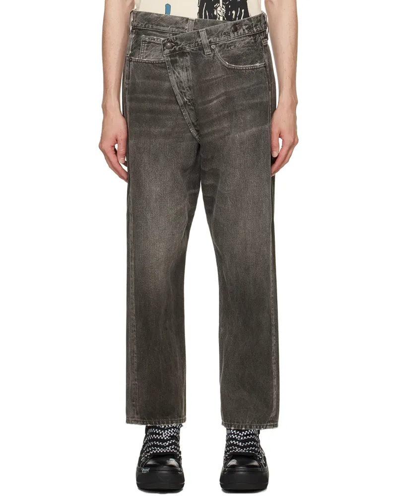 R13 Gray Crossover Jeans Mud