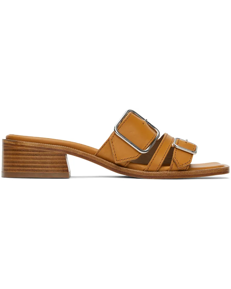 A.P.C. Tan Aly Heeled Sandals Cab