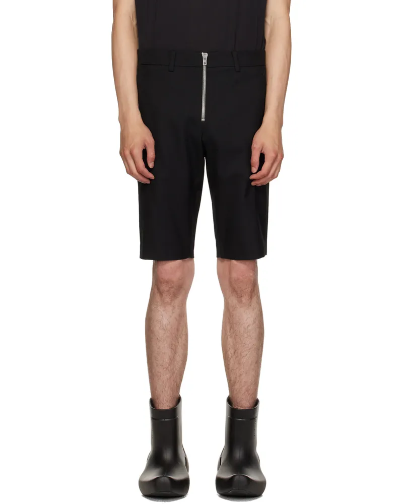 WE 11 DONE Black Slim-Fit Shorts Black
