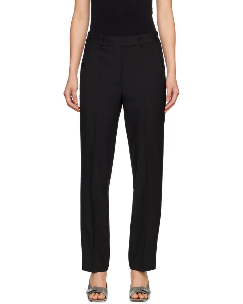 Helmut Lang Black Tapered Trousers 001