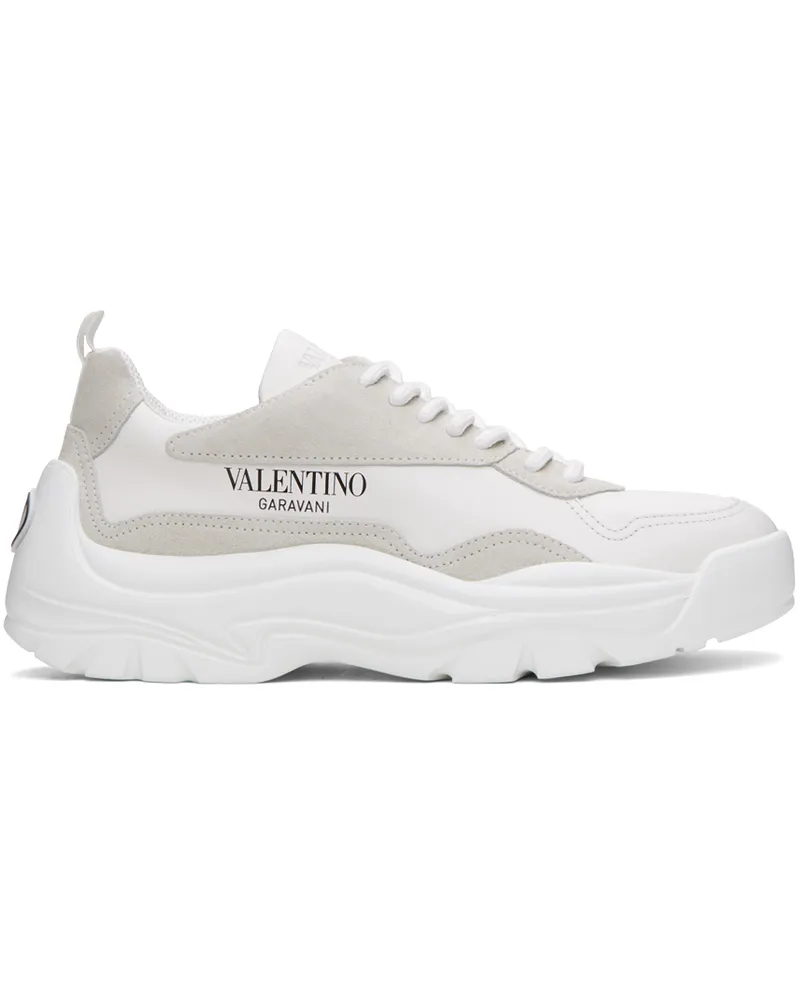 Valentino Garavani White Gumboy Calfskin Sneakers Bianco