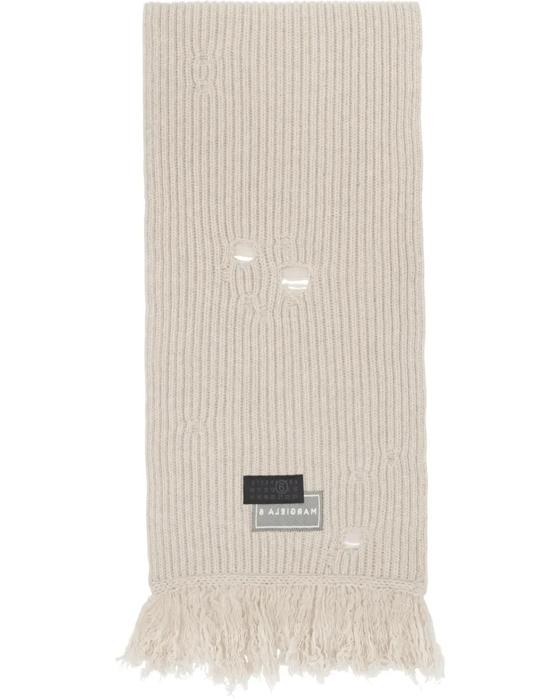 Maison Margiela Beige Wool Scarf 806m