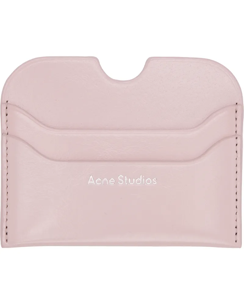 Acne Studios Pink Leather Card Holder Ad5