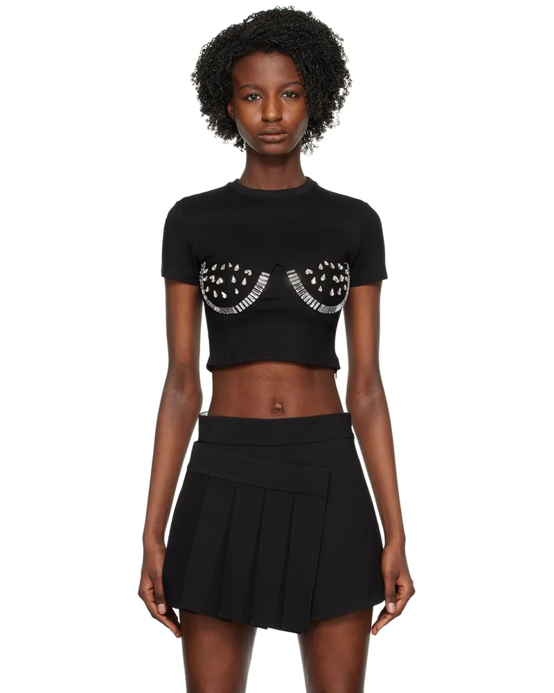 Area Black Crystal Watermelon Cup T-Shirt Black