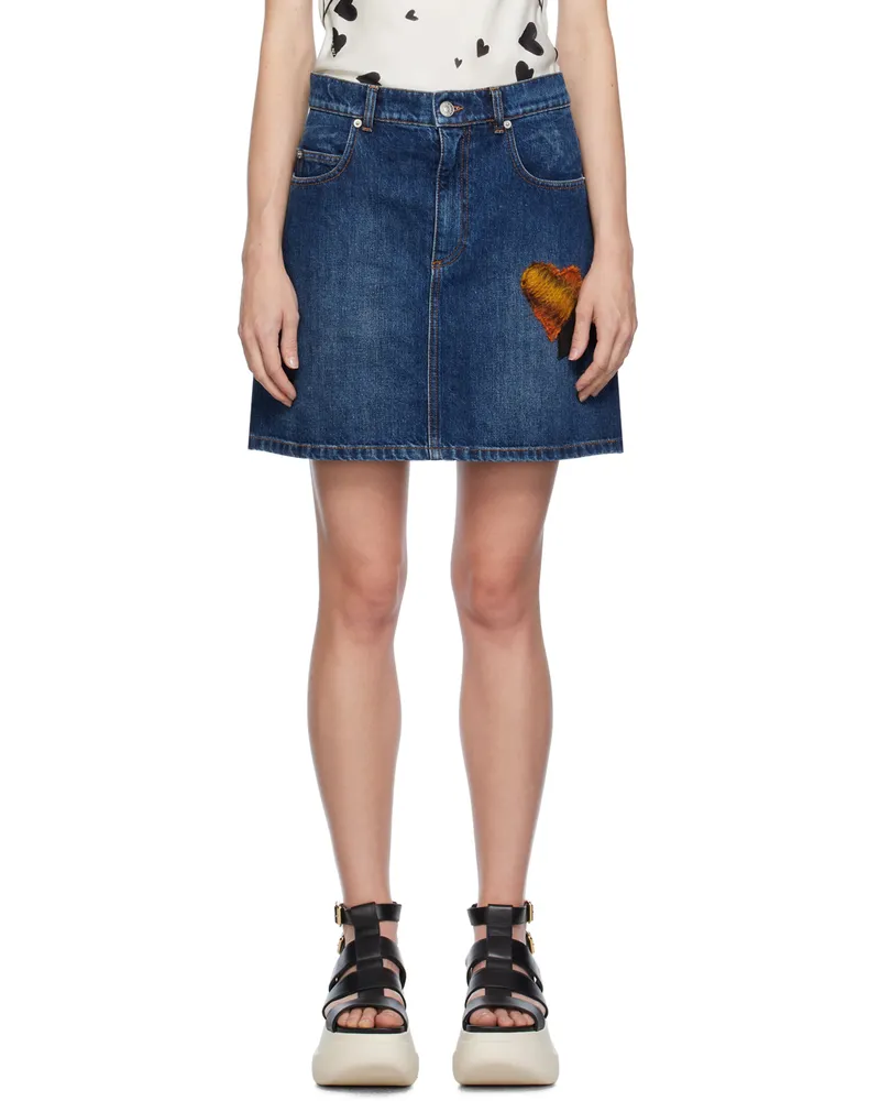 Marni Blue Five-Pocket Denim Miniskirt Stb80