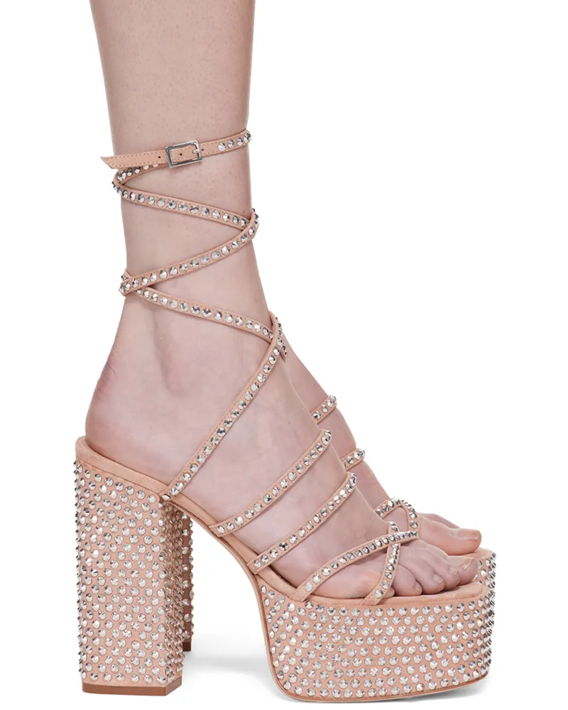 Paris Texas Pink Holly Evita Heeled Sandals Rose