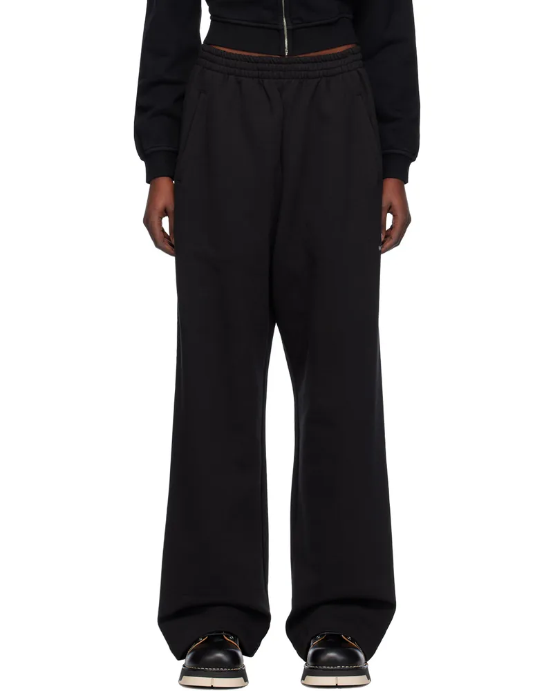 WE 11 DONE Black Loose Fit Sweatpants Black