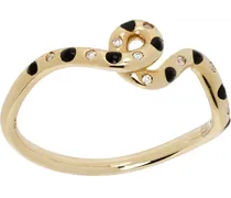 Gold & Black Mini Loop Ring