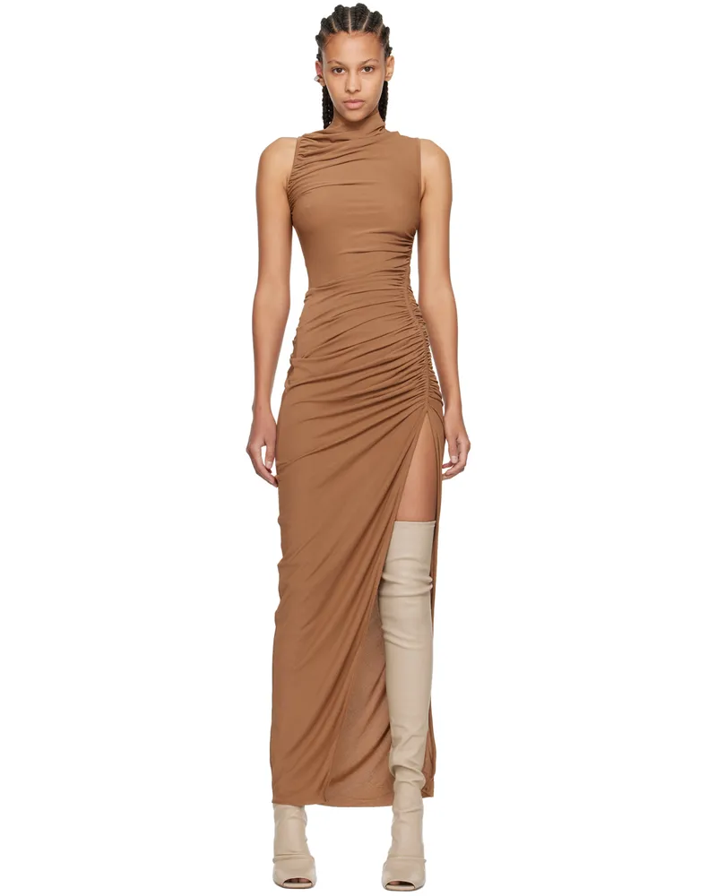 Rick Owens Lilies Brown Svita Maxi Dress 124
