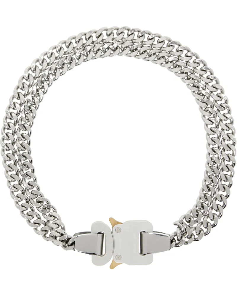1017 ALYX 9SM 2x Chain Buckle Necklace Silver
