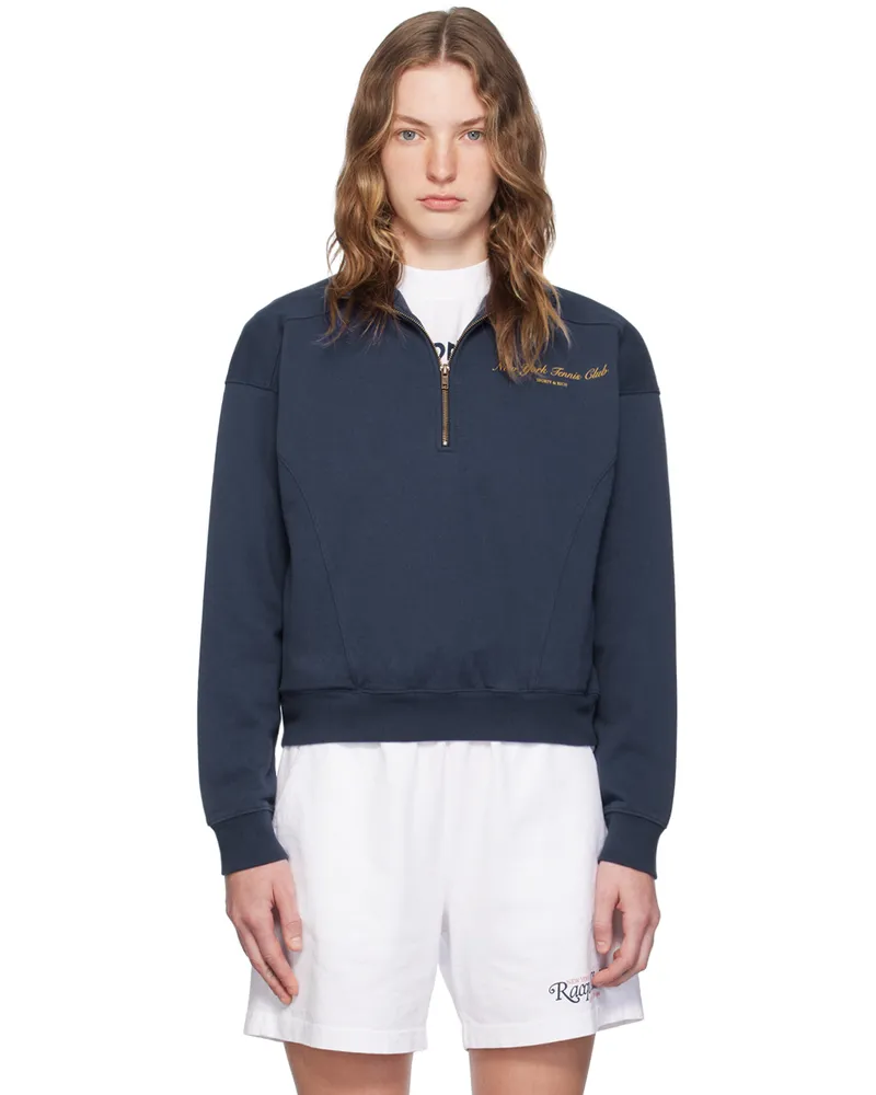 SPORTY & RICH Navy 'NY Tennis Club' Sweatshirt 31