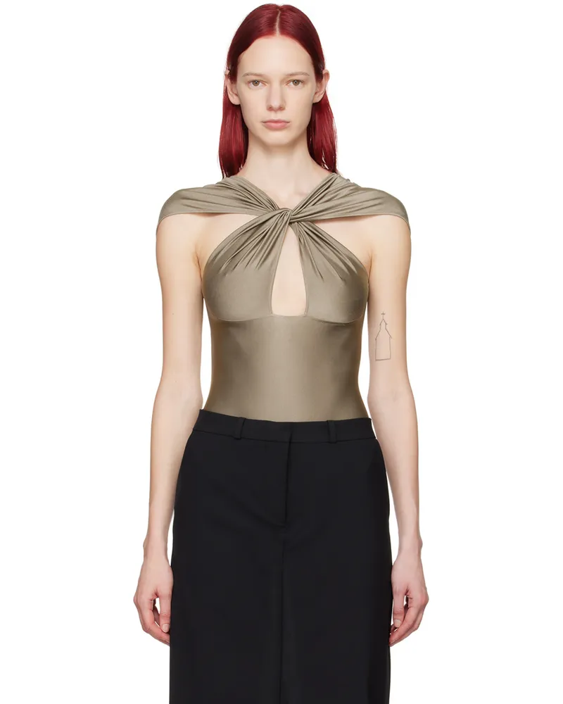 COPERNI Gray Twisted Bodysuit Grey