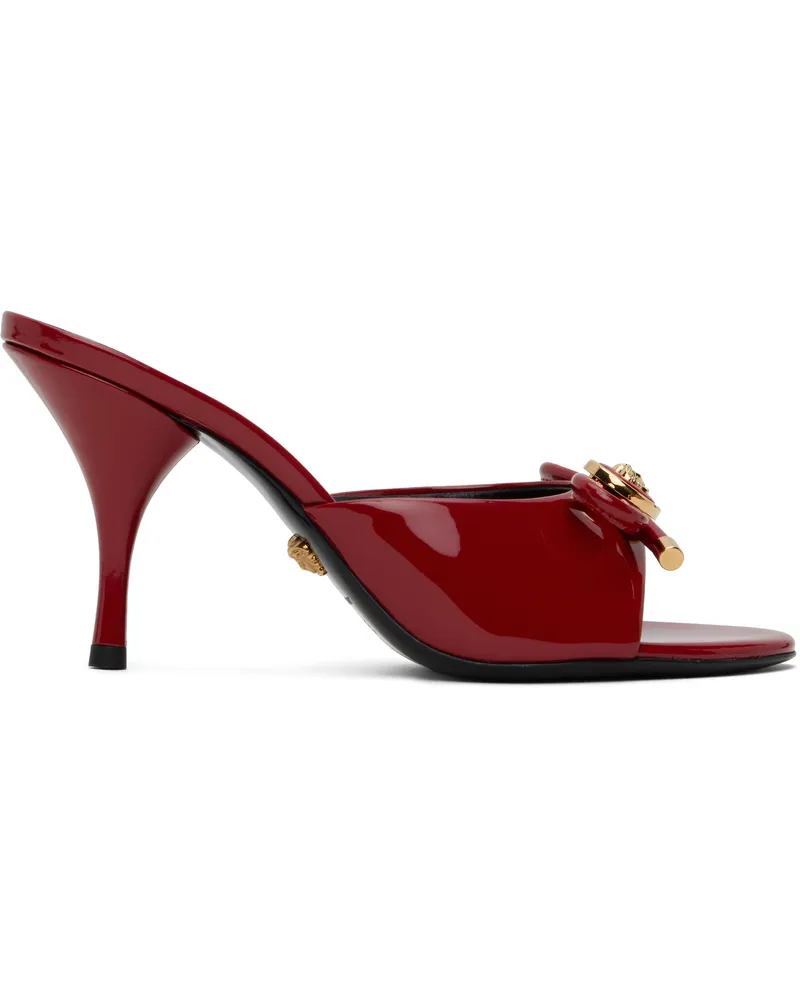 Versace Red Opera Bow Patent 85 mm Heeled Sandals 1rb3v-lipstick