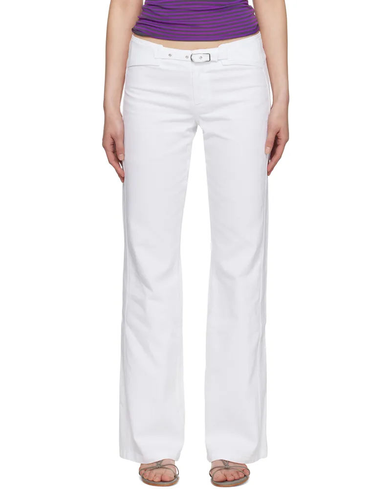 GIMAGUAS SSENSE Exclusive White Nicole Denim Trousers White