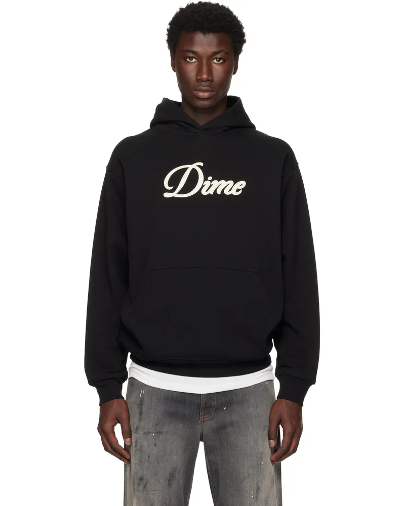 Dime Black Cursive Hoodie Black