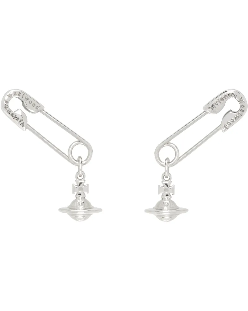 Vivienne Westwood Silver Safety Pin Earrings P019