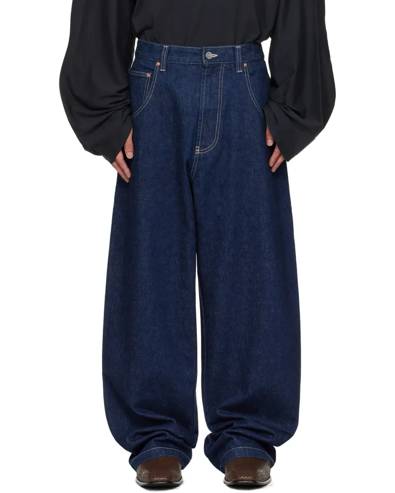 VETEMENTS Navy Hip-Hop Jeans Japanese