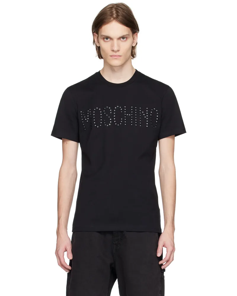 Moschino Black Embroidered T-Shirt J1555