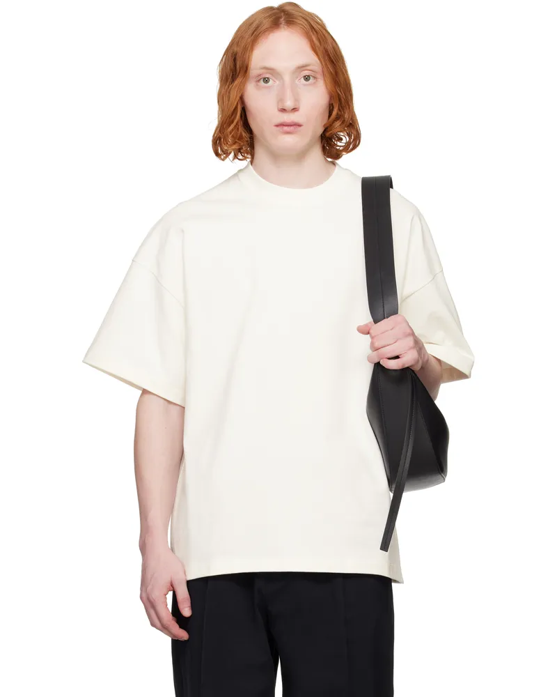 Jil Sander White Logo Flag Shoulder T-shirt 102