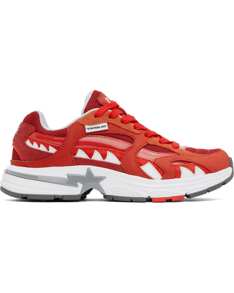 BAPE Red Shark STA Korea M1 Sneakers Red-red