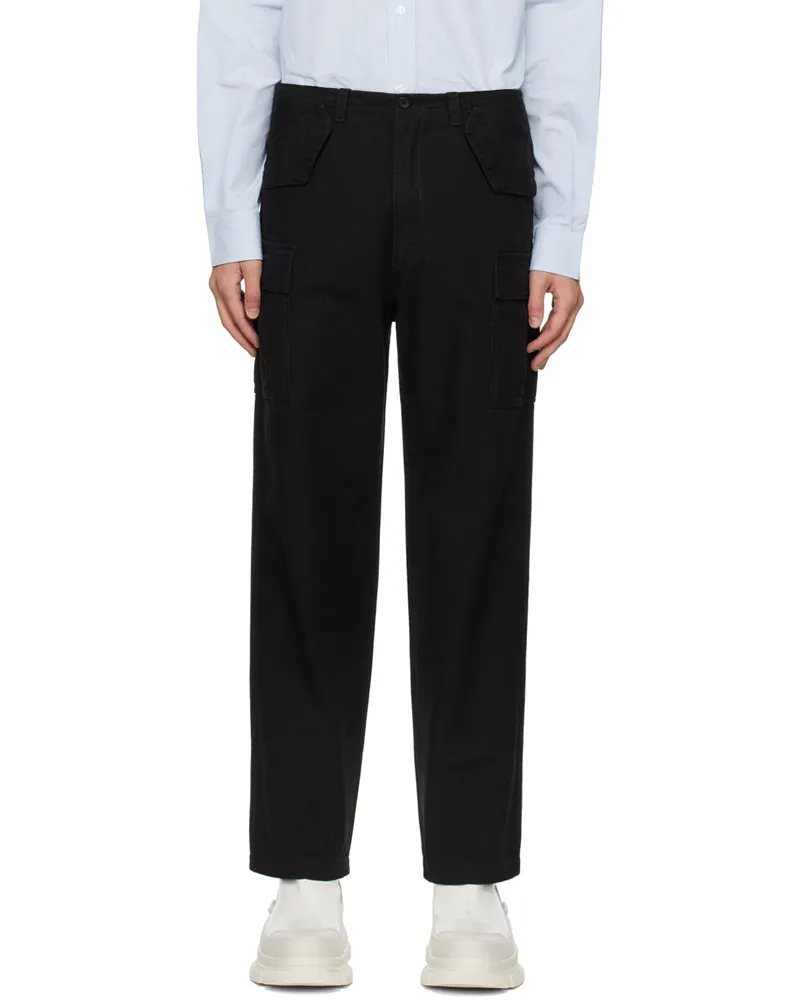 Winnie NYC Black Zip Cargo Pants Black