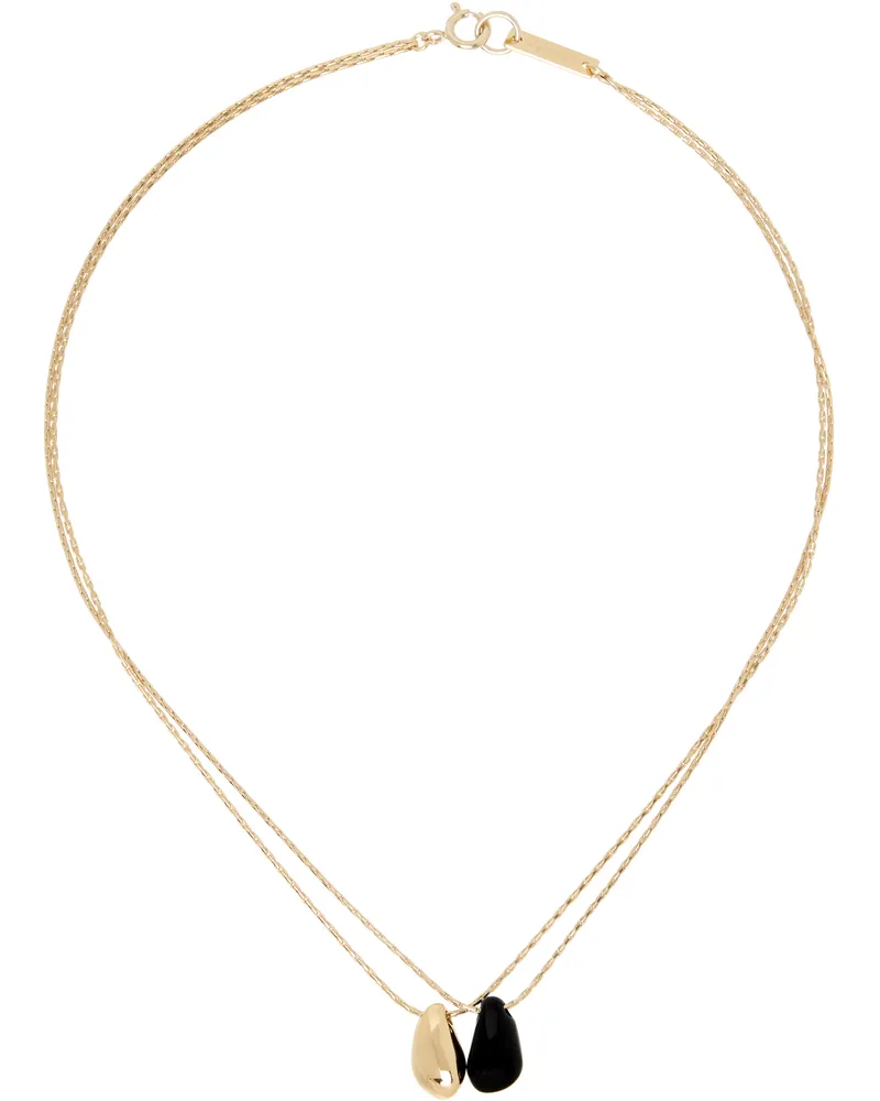 Isabel Marant Gold Imala Necklace Black