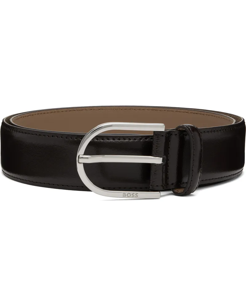 HUGO BOSS Brown Leather Belt 240-open