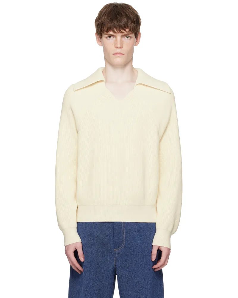 Bottega Veneta Off-White English Rib Sweater 9071