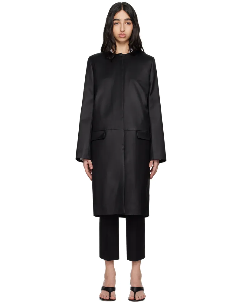 Totême Black Chintz Coat Black