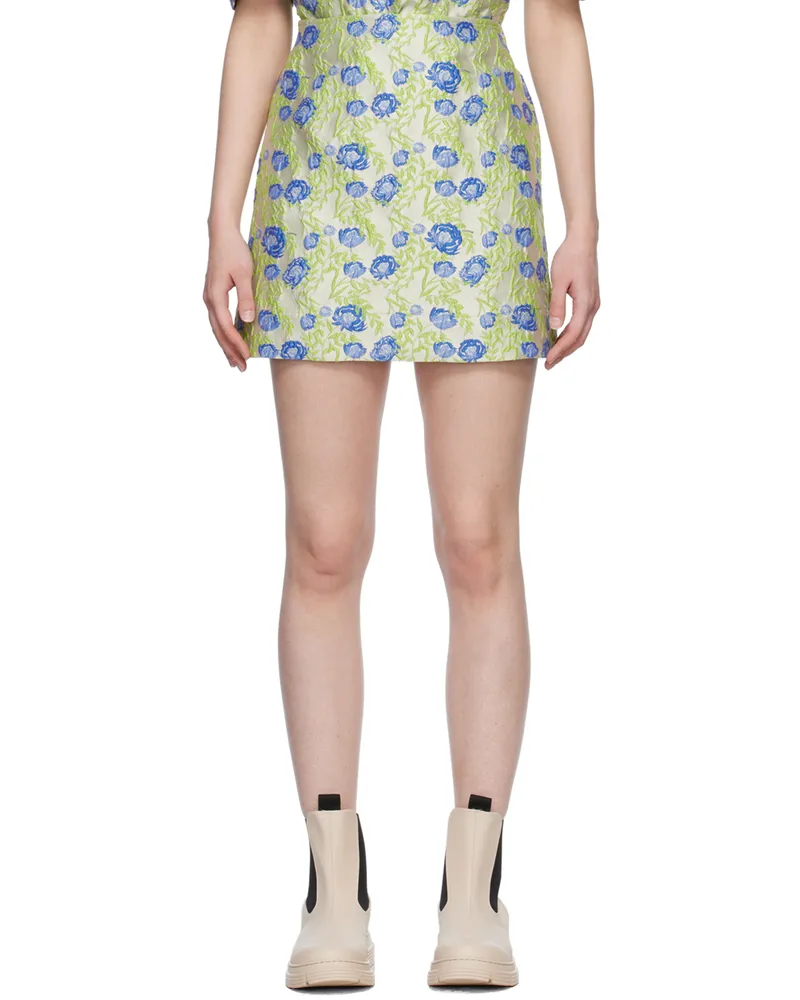 Ganni Gray 3D Miniskirt 873