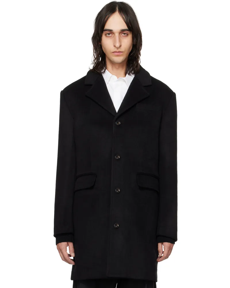 Han Kjøbenhavn Black Single Breasted Coat Black