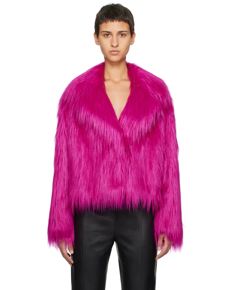 STAND Pink Janet Faux-Fur Jacket 23300