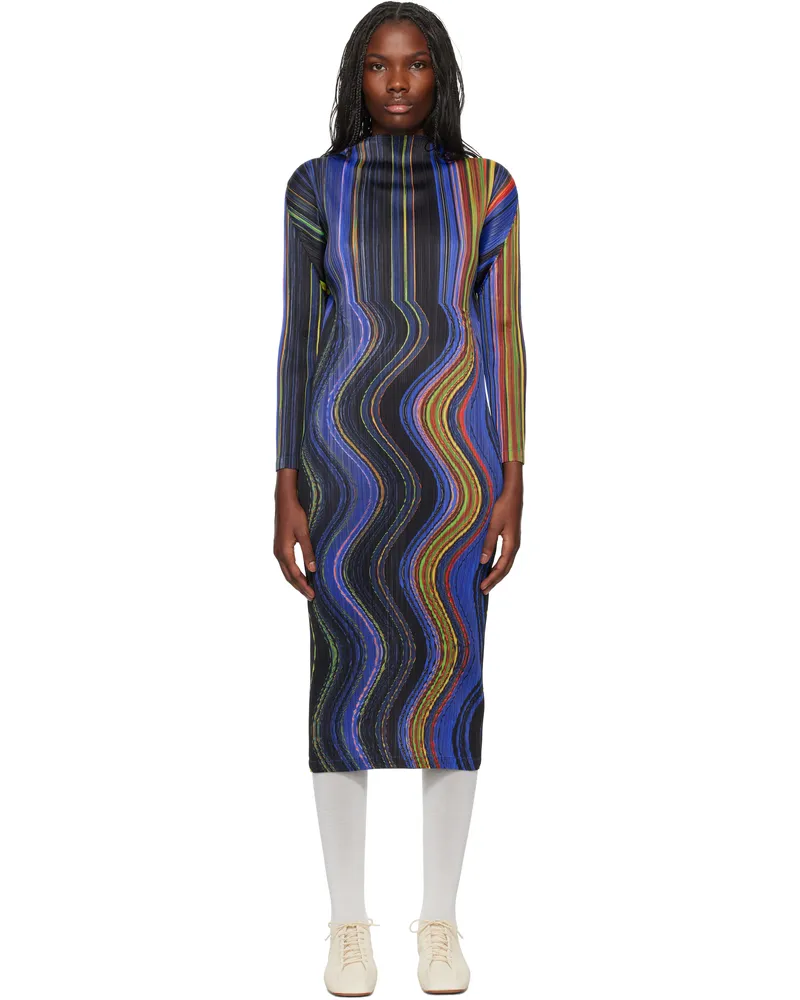 Issey Miyake Multicolor Warp Maxi Dress 15