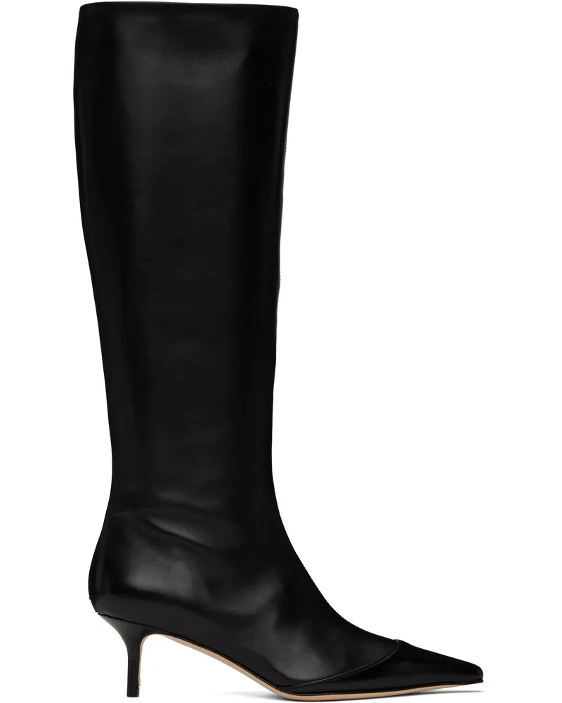 aeyde Black Harper Tall Boots Black