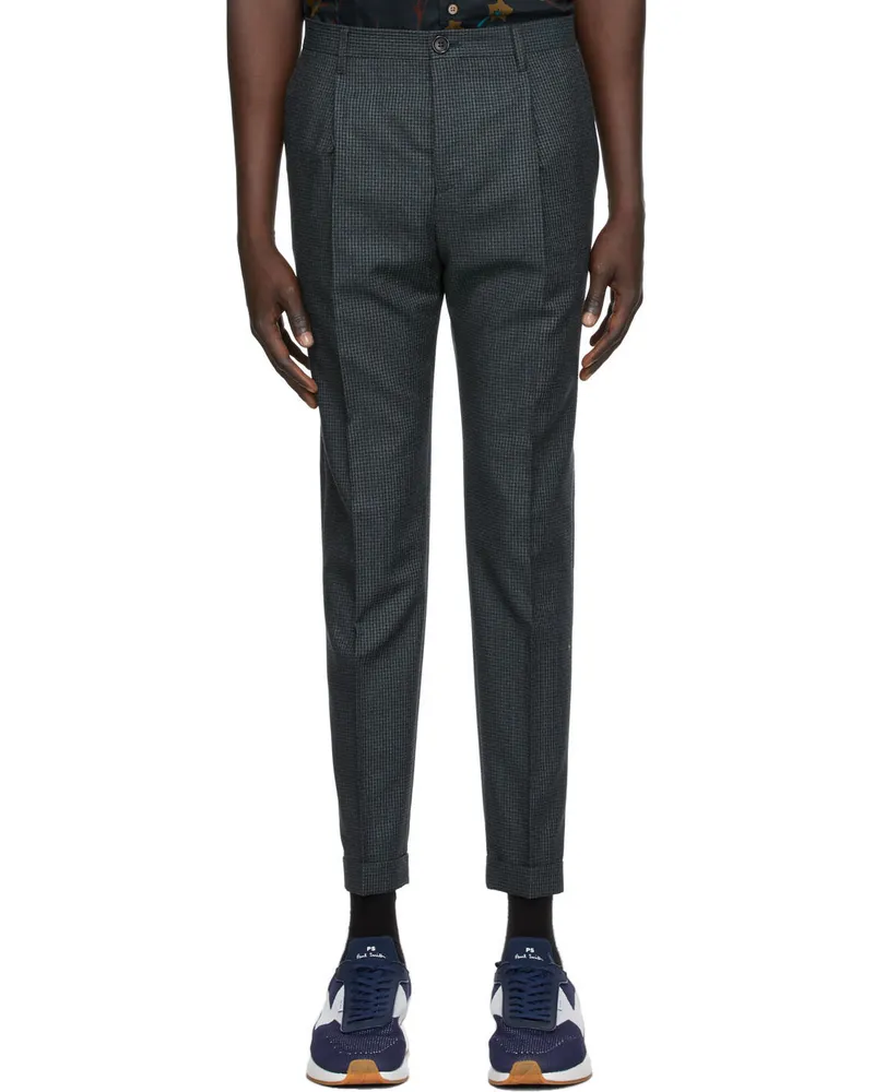 Paul Smith Navy Check Trousers 44