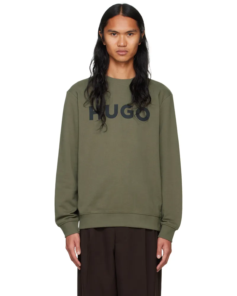 HUGO BOSS Green Printed Logo Sweatshirt 257-dark