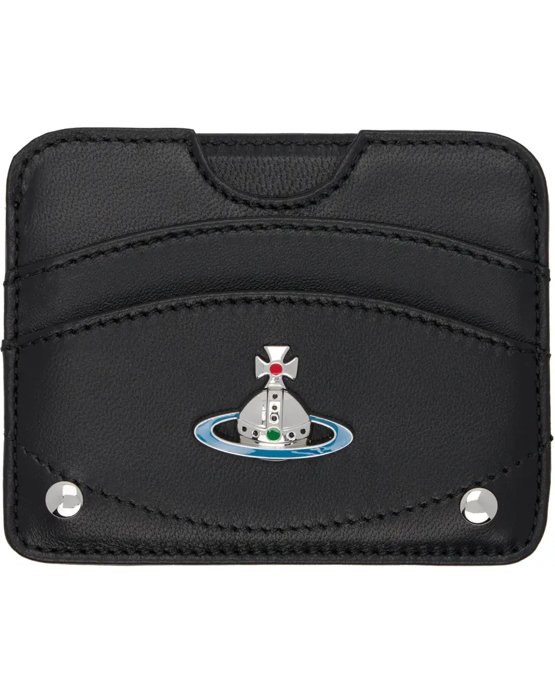 Vivienne Westwood Black Half Moon Flat Card Holder Aw24-black