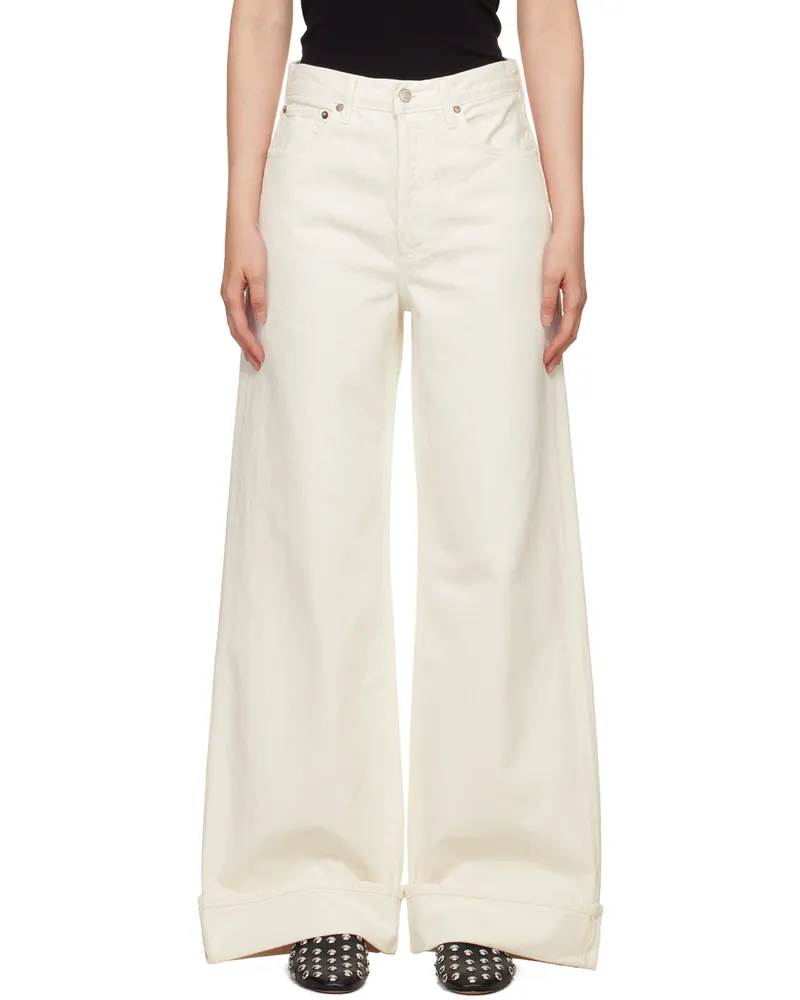 AGOLDE Off-White Dame Jeans Fortune