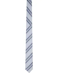 Dries van Noten Blue Striped Tie Sky