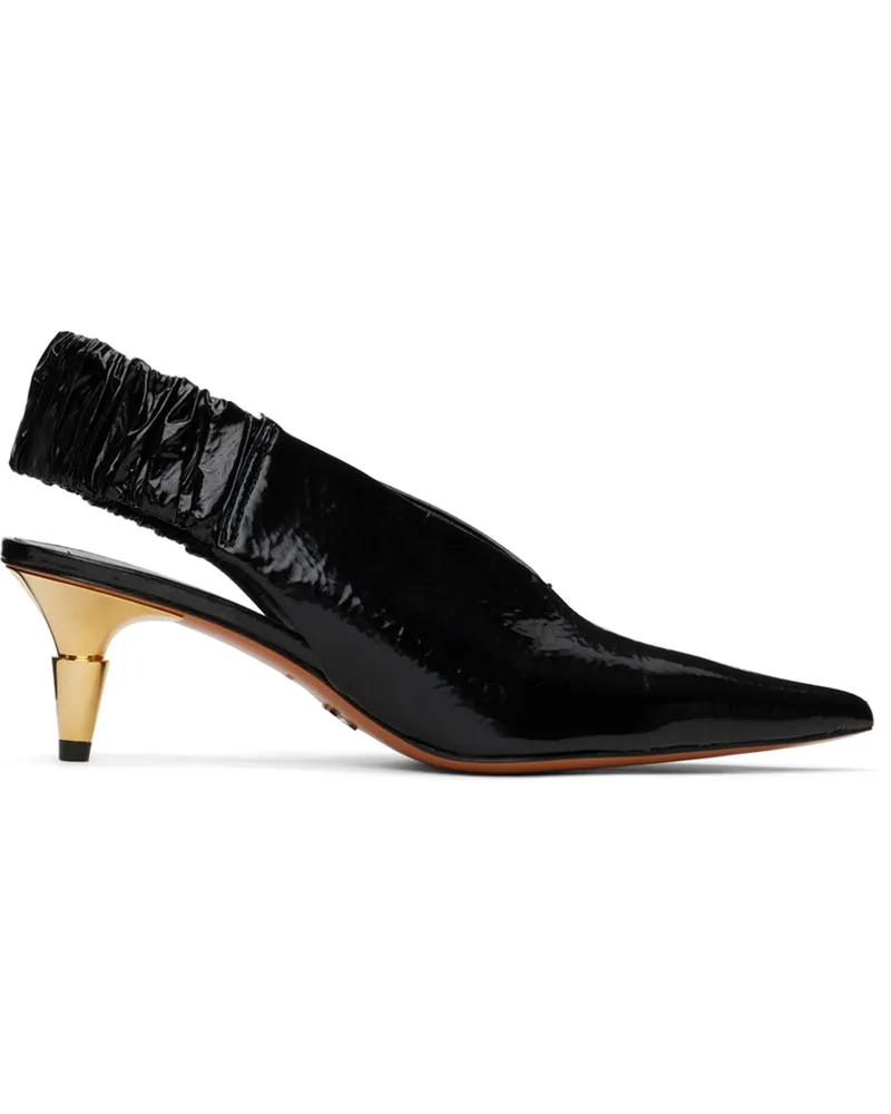 Proenza Schouler Black Spike Slingback Heels 001