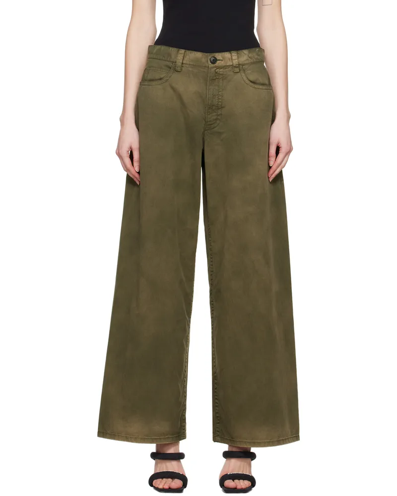 Alexander Wang Khaki Five-Pocket Trousers 316a