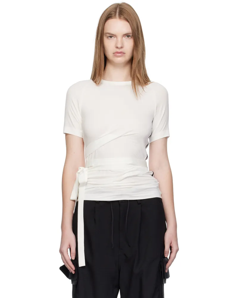 Y-3 White Tencel Short Sleeve T-shirt White