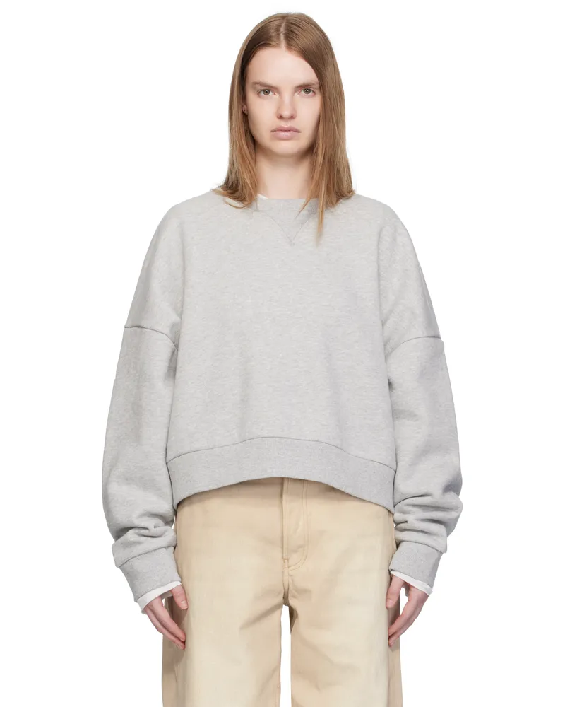 Entire Studios Gray Box Crew Sweatshirt Silver