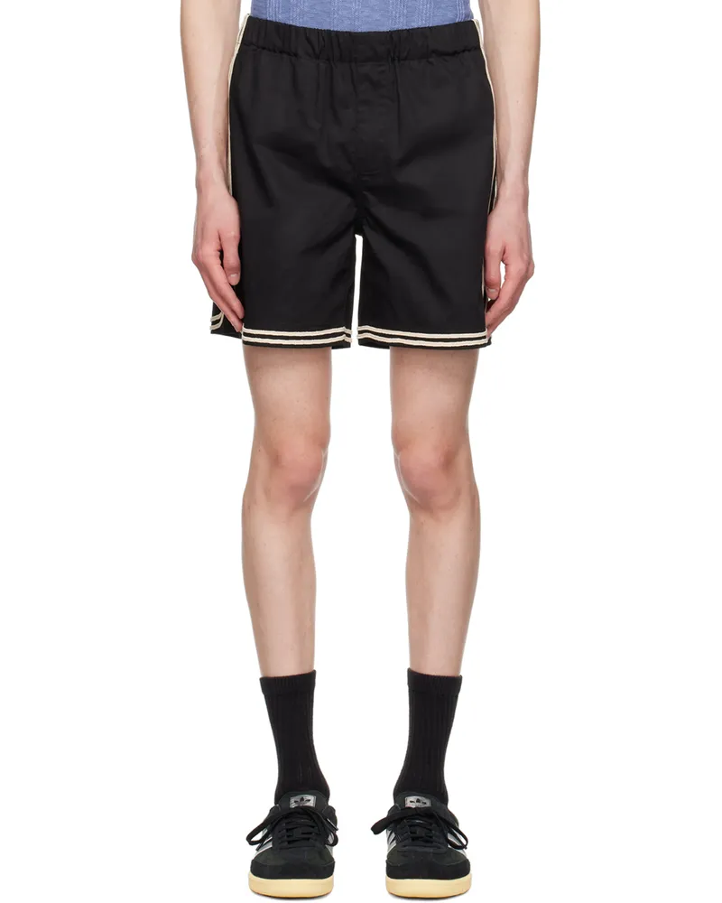 COMMAS Black Braided Cord Shorts Black