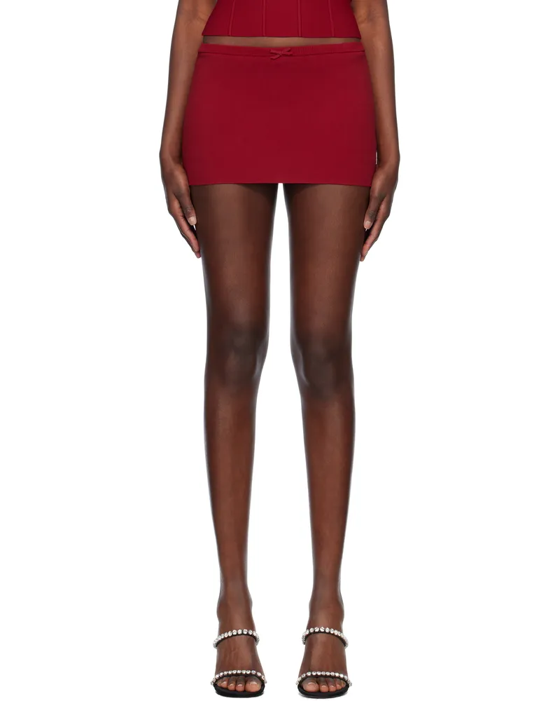 Mirror Palais Red 'The Knit' Mini Skort Ruby