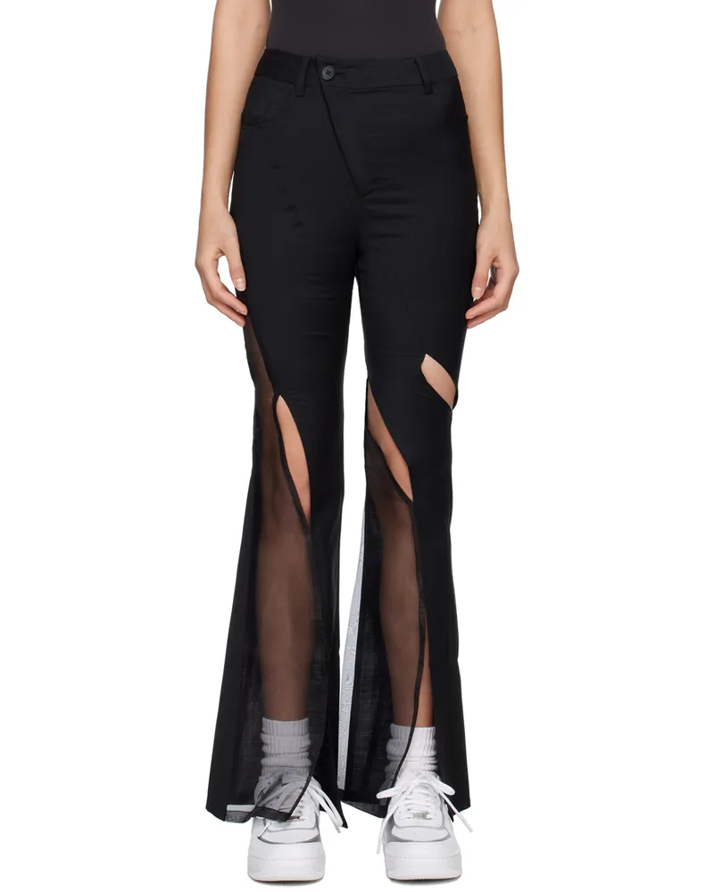 Feng Chen Wang Black Cutout Trousers Black