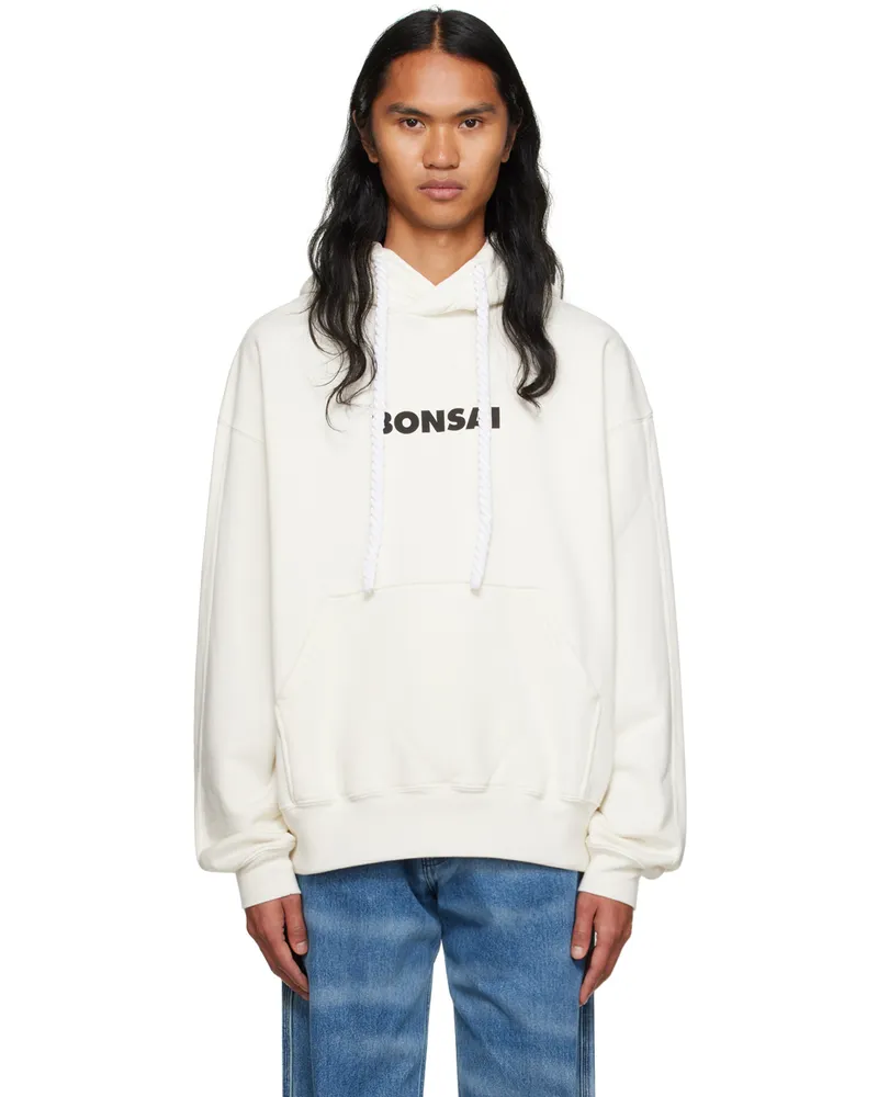 BONSAI White Box Logo Hoodie White