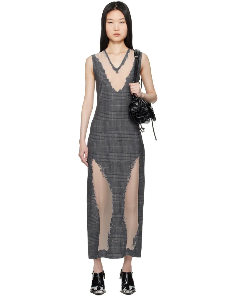 Diesel Beige & Gray D-Myliane Midi Dress 9cka
