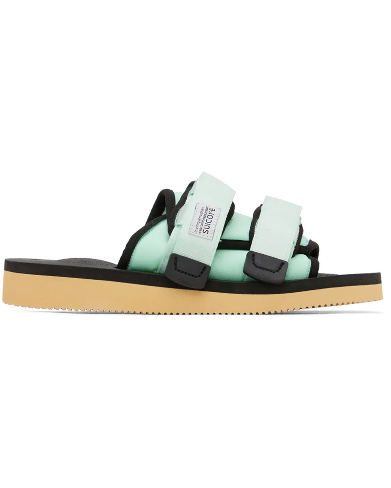 SUICOKE Blue & Black MOTO-Cab Sandals Seafoam
